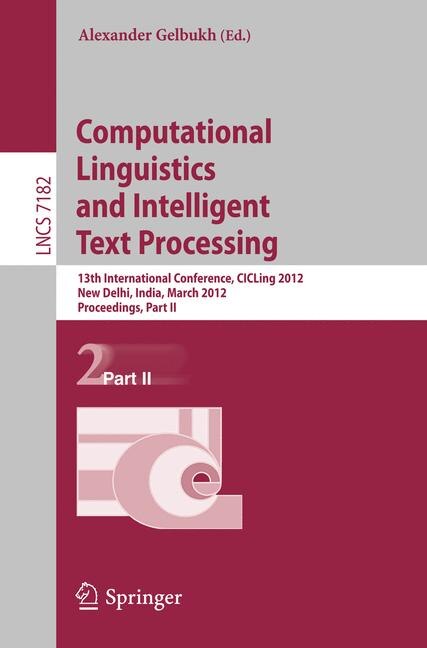 Couverture_Computational Linguistics and Intelligent Text Processing