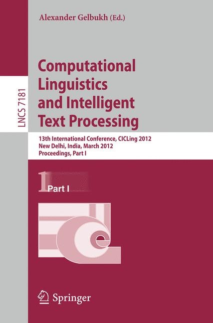 Couverture_Computational Linguistics and Intelligent Text Processing
