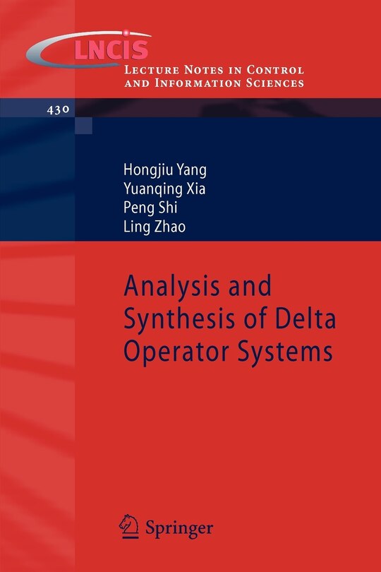 Front cover_Analysis and Synthesis of Delta Operator Systems