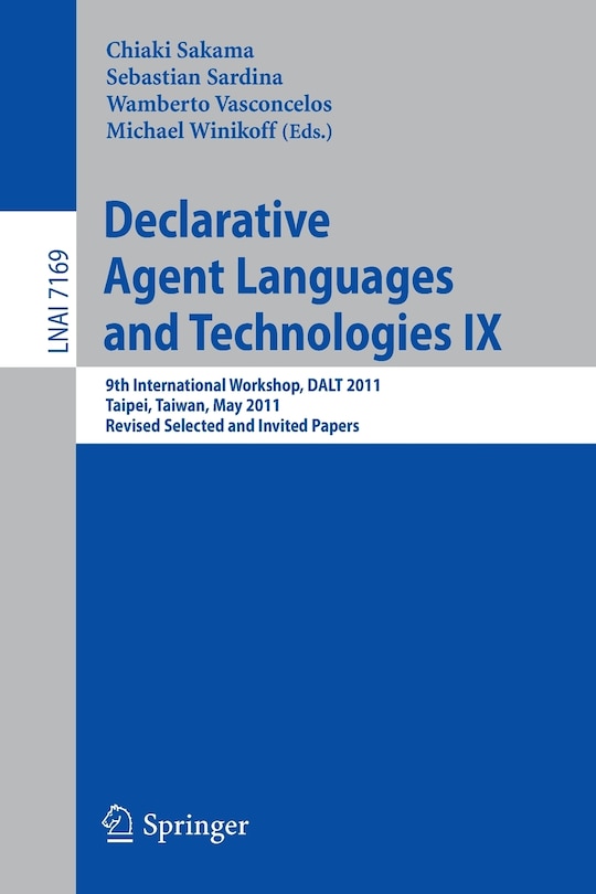 Front cover_Declarative Agent Languages and Technologies IX