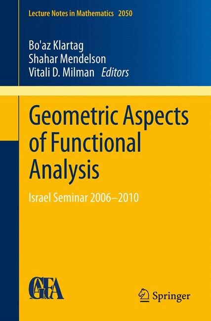 Front cover_Geometric Aspects of Functional Analysis