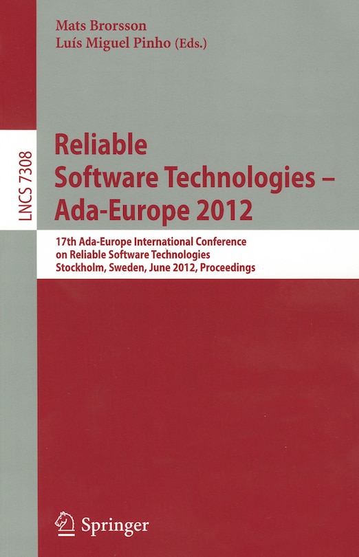 Front cover_Reliable Software Technologies - Ada-Europe 2012