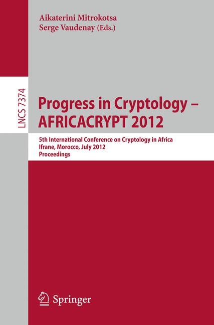 Front cover_Progress In Cryptology - Africacrypt 2012