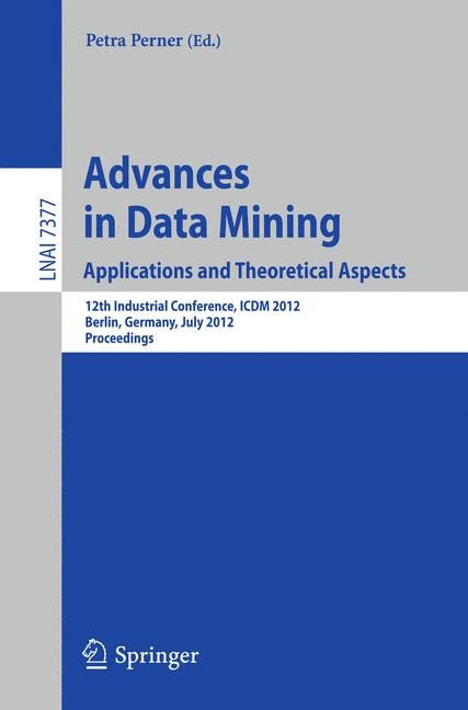 Couverture_Advances in Data Mining. Applications and Theoretical Aspects