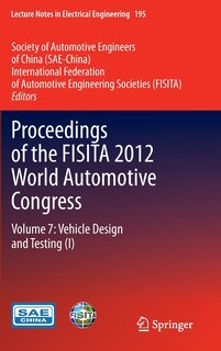 Front cover_Proceedings of the FISITA 2012 World Automotive Congress