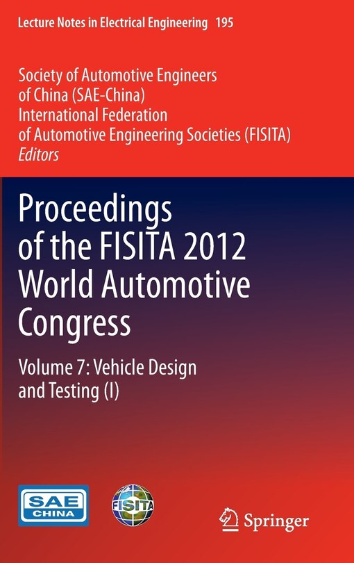 Front cover_Proceedings of the FISITA 2012 World Automotive Congress