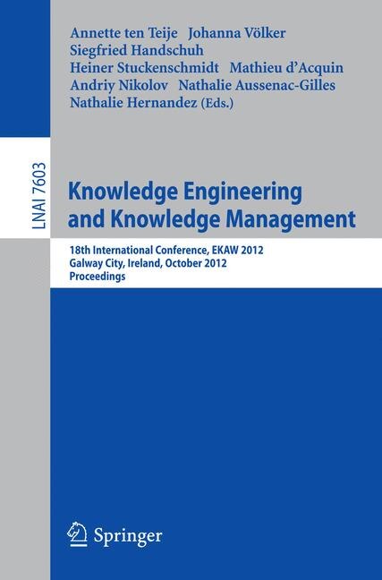 Front cover_Knowledge Engineering and Knowledge Management