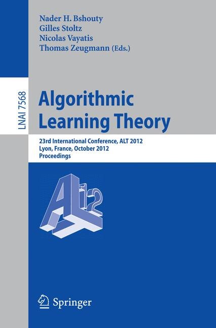 Couverture_Algorithmic Learning Theory
