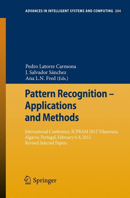 Couverture_Pattern Recognition - Applications and Methods