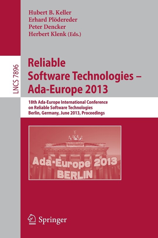 Front cover_Reliable Software Technologies - Ada-europe 2013