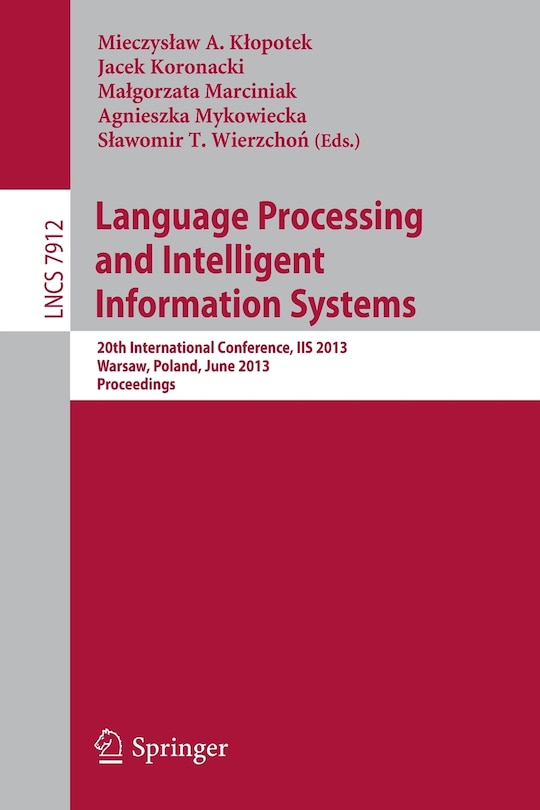 Couverture_Language Processing and Intelligent Information Systems