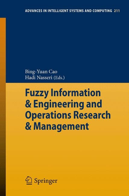 Couverture_Fuzzy Information And Engineering And Operations Research And Management