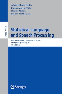 Front cover_Statistical Language and Speech Processing