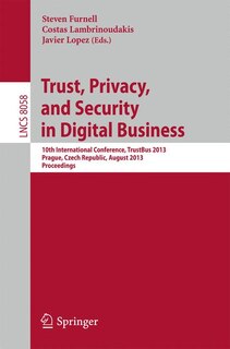 Front cover_Trust, Privacy, and Security in Digital Business