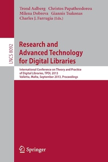 Couverture_Research and Advanced Technology for Digital Libraries