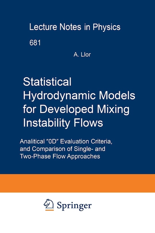 Front cover_Statistical Hydrodynamic Models for Developed Mixing Instability Flows