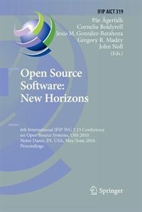 Front cover_Open Source Software: New Horizons