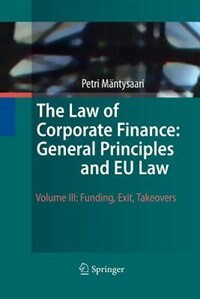 Couverture_The Law of Corporate Finance: General Principles and EU Law