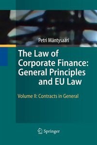 Couverture_The Law of Corporate Finance: General Principles and EU Law