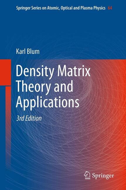 Front cover_Density Matrix Theory and Applications