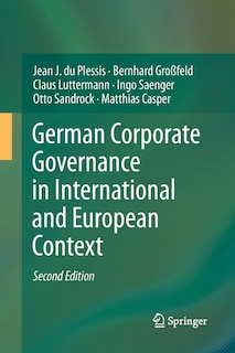 Front cover_German Corporate Governance in International and European Context