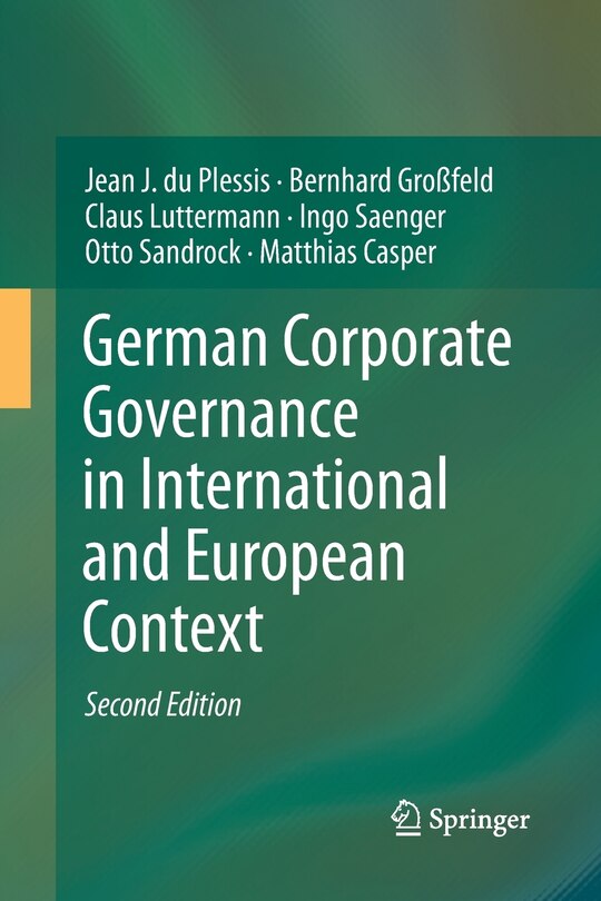 Front cover_German Corporate Governance in International and European Context