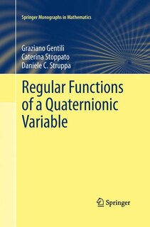 Couverture_Regular Functions Of A Quaternionic Variable