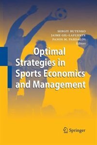 Front cover_Optimal Strategies in Sports Economics and Management