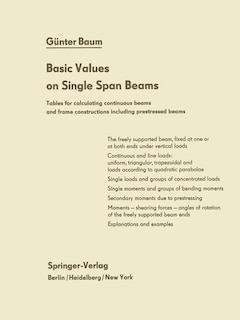 Front cover_Basic Values On Single Span Beams