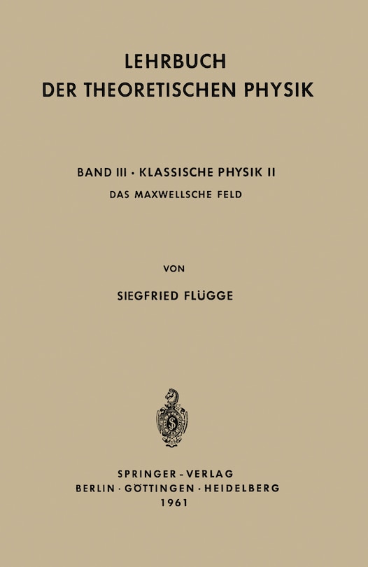 Front cover_Lehrbuch der Theoretischen Physik