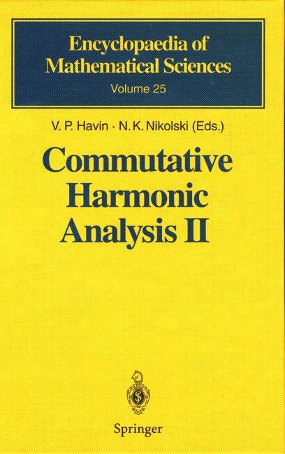 Front cover_Commutative Harmonic Analysis II