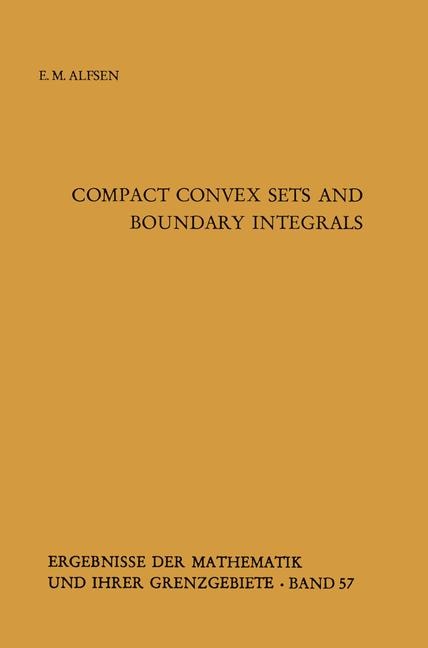 Couverture_Compact Convex Sets and Boundary Integrals