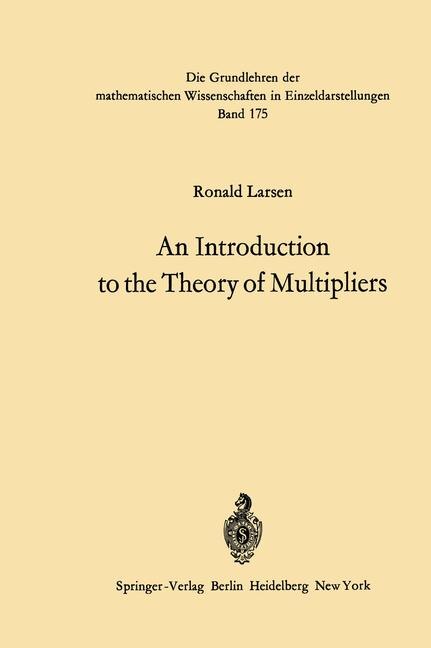 Front cover_An Introduction to the Theory of Multipliers