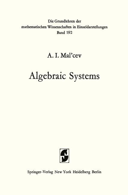 Front cover_Algebraic Systems