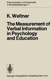 Front cover_The Measurement of Verbal Information in Psychology and Education