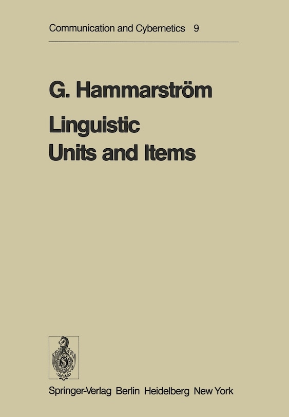 Front cover_Linguistic Units and Items