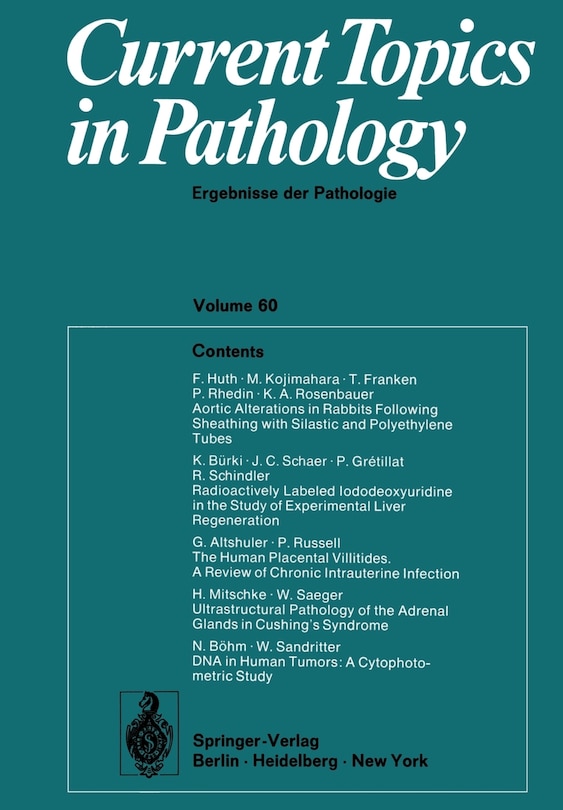 Front cover_Current Topics in Pathology / Ergebnisse der Pathologie