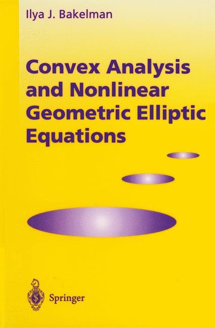 Couverture_Convex Analysis and Nonlinear Geometric Elliptic Equations