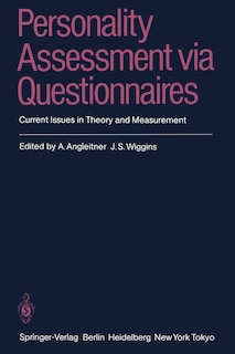 Couverture_Personality Assessment via Questionnaires