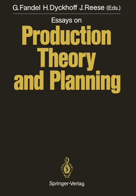 Front cover_Essays on Production Theory and Planning