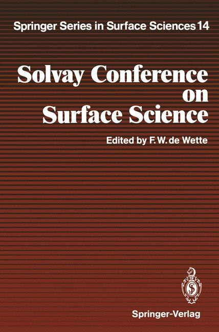 Front cover_Solvay Conference on Surface Science