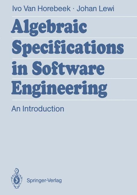 Front cover_Algebraic Specifications in Software Engineering