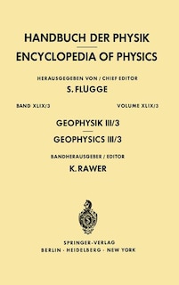 Front cover_Geophysics III/Geophysik III