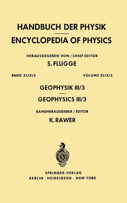 Front cover_Geophysics III/Geophysik III