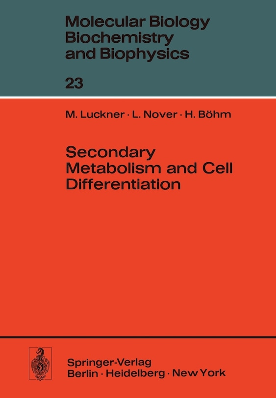 Front cover_Secondary Metabolism and Cell Differentiation