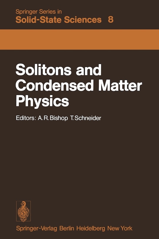 Front cover_Solitons and Condensed Matter Physics