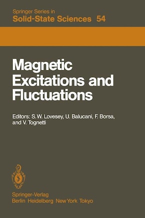 Magnetic Excitations and Fluctuations: Proceedings of an International Workshop, San Miniato, Italy, May 28 - June 1, 19: Proceedings of an International Workshop, San Miniato, Italy, May 28 - June 1, 1984