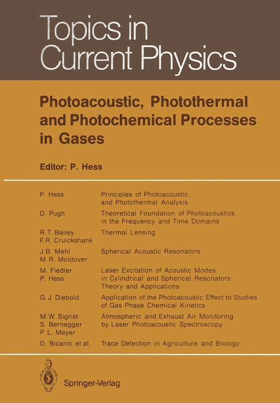 Couverture_Photoacoustic, Photothermal and Photochemical Processes in Gases