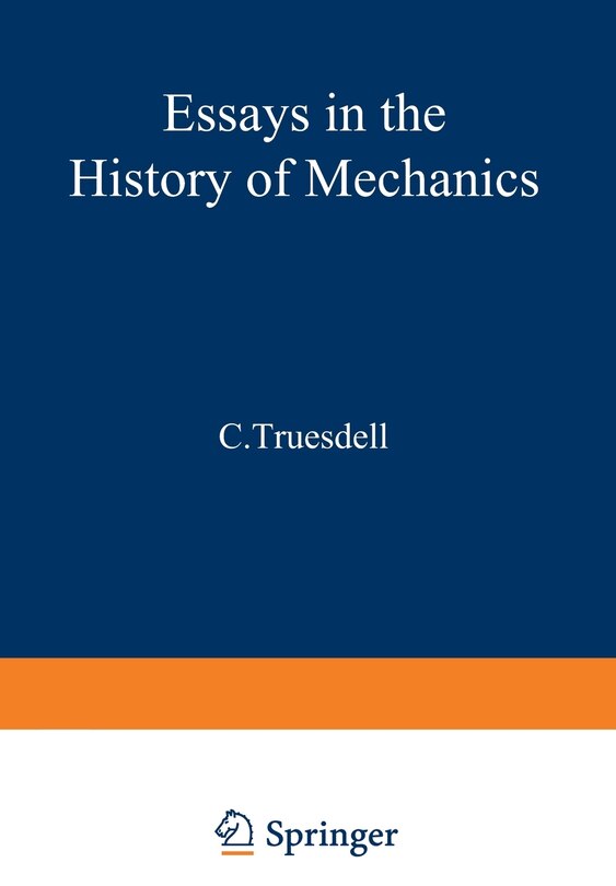 Front cover_Essays in the History of Mechanics