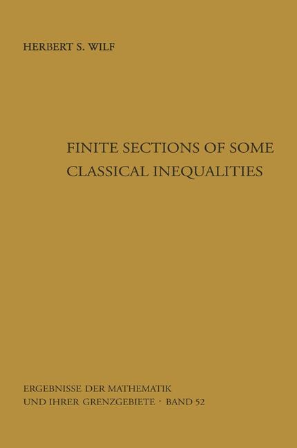 Front cover_Finite Sections Of Some Classical Inequalities